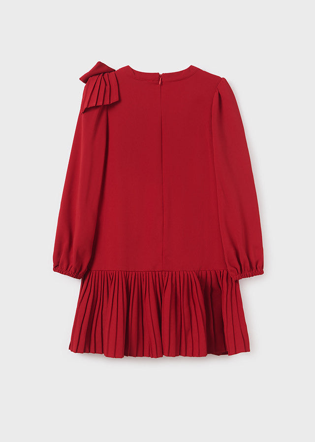 Sukienka z kokardą - Czerwony