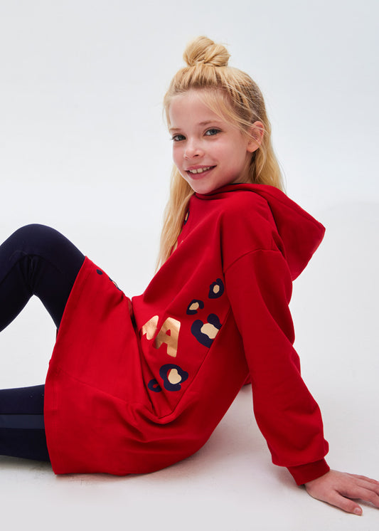 Sukienka dzianina drapana - Czerwony