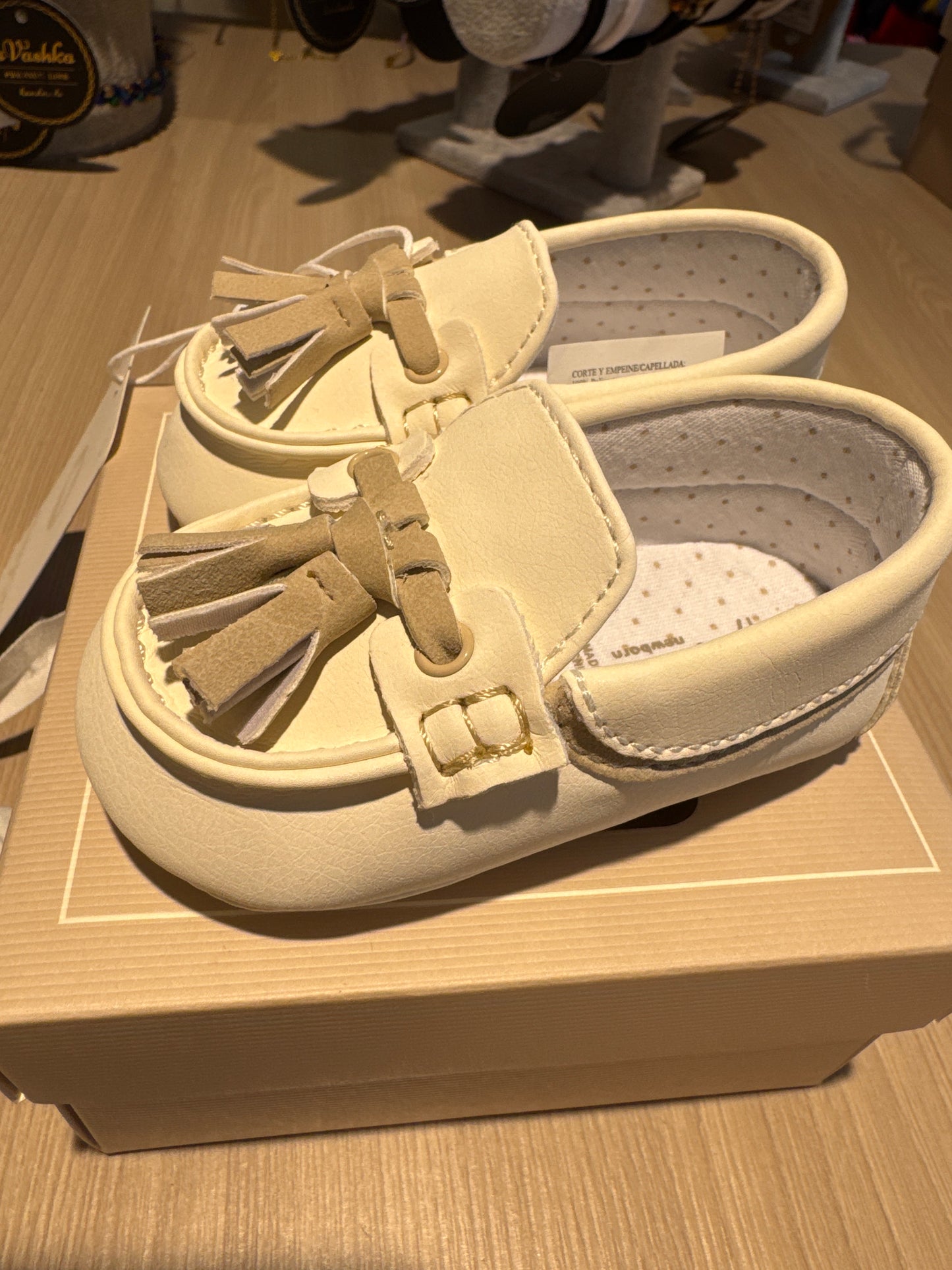 Mokasyny - Kolor Ecru-Malt