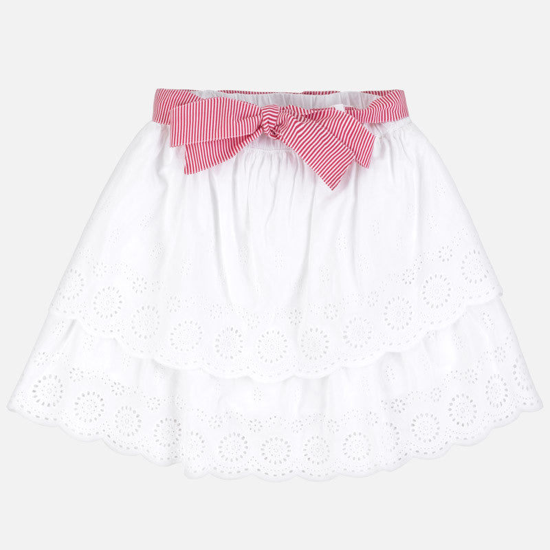 Spódnica popelina z perforacj