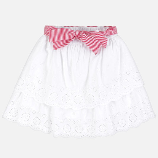 Spódnica popelina z perforacj