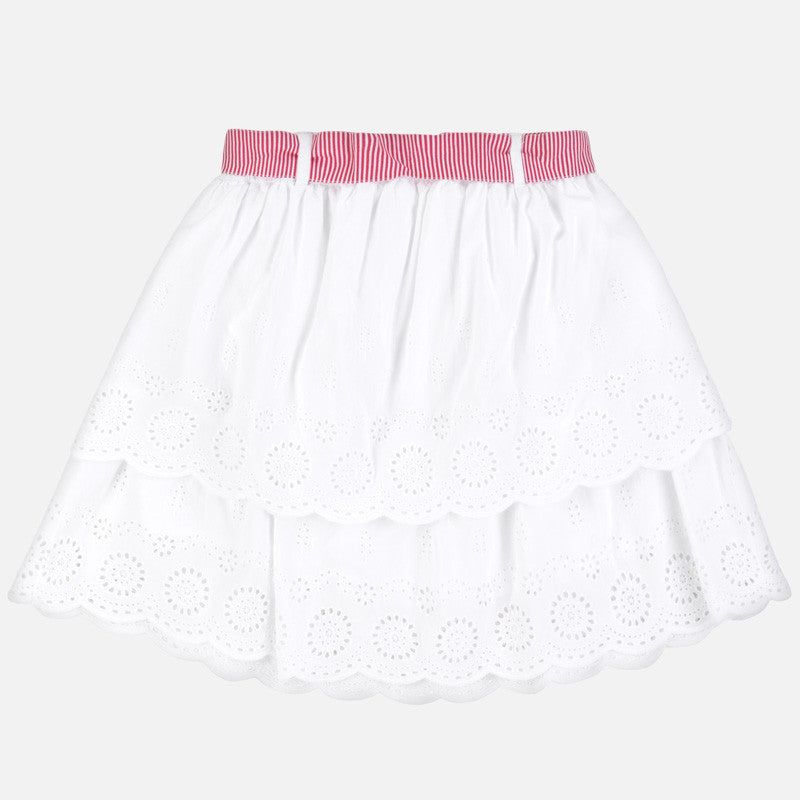 Spódnica popelina z perforacj