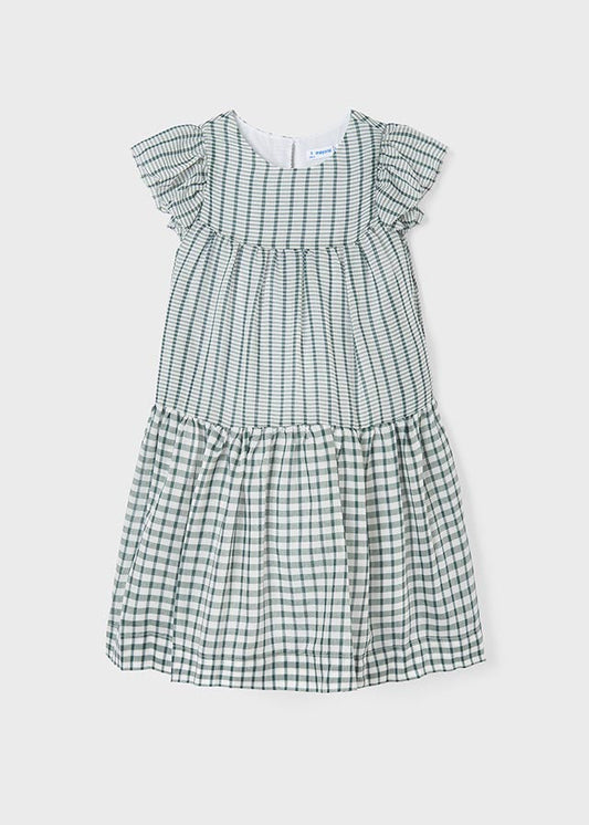 Sukienka voile w kratę