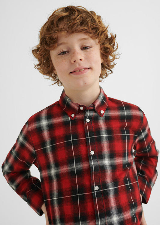 Koszula długi rękaw flanelowa w kratę