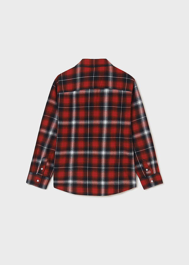 Koszula długi rękaw flanelowa w kratę