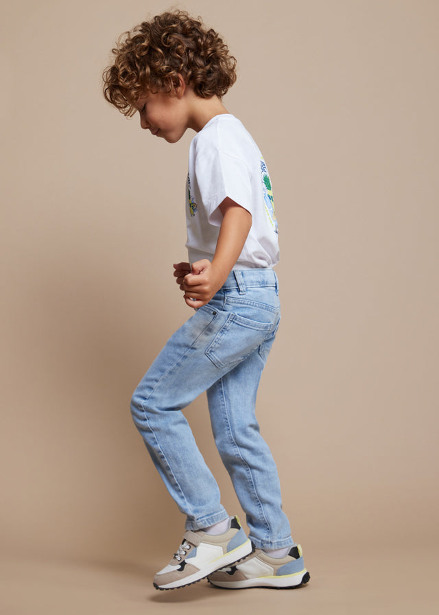Spodnie jeans regular fit - kolor Jasny