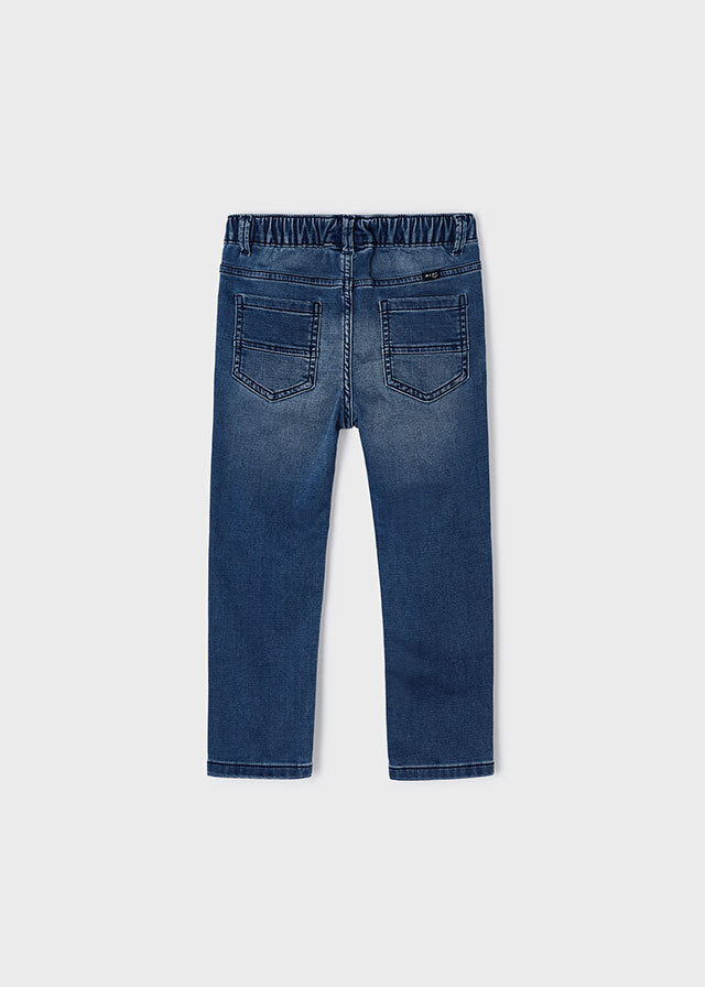 Spodnie soft denim jogger - kolor Medio