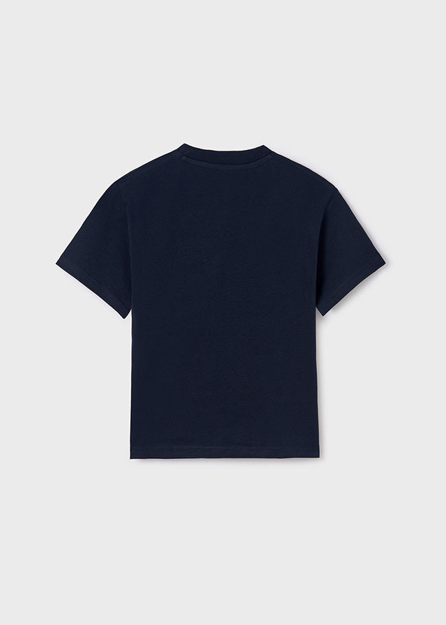 Koszulka krótki rękaw kieszonka - kolor Granatowy