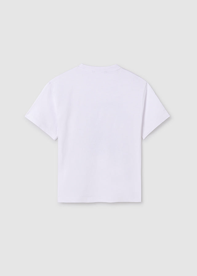 Koszulka krótki rękaw z printem - kolor Biały