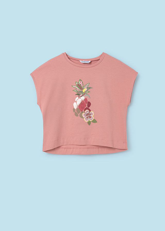 Koszulka krótki rękaw dziecięca - kolor Jasny różowy
