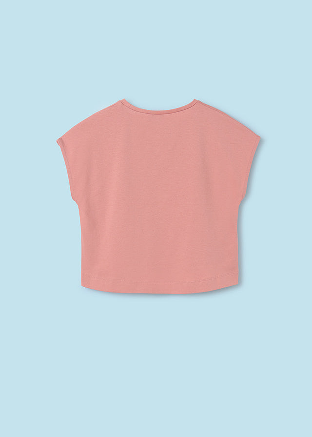 Koszulka krótki rękaw dziecięca - kolor Jasny różowy