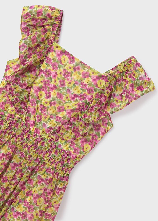 Sukienka kwiaty - kolor Pistacjowy