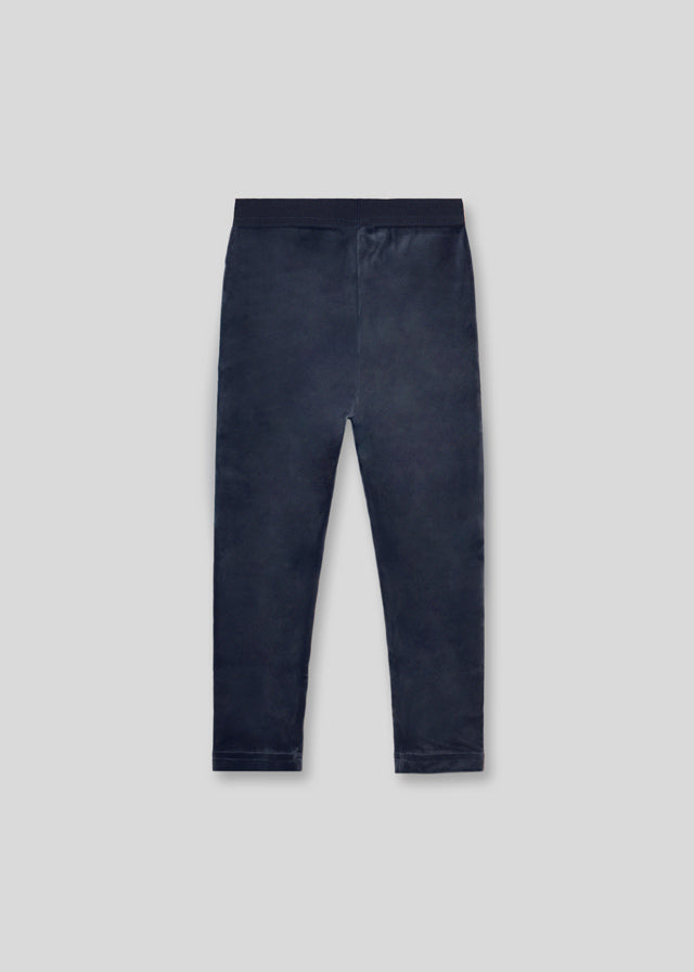 Leginsy aksamit basic - Granatowy