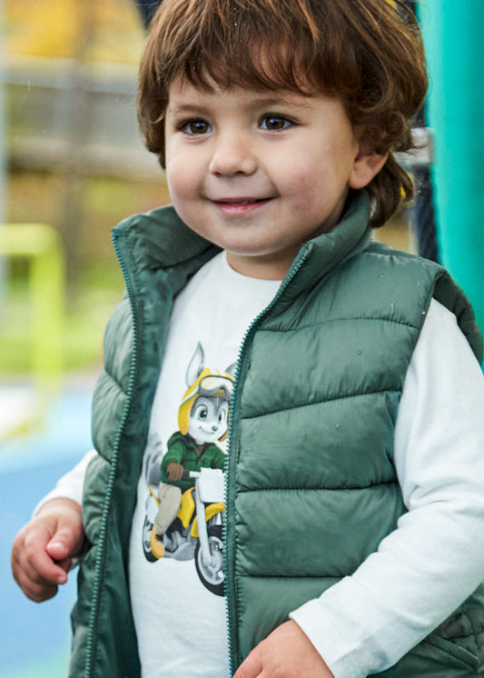 Koszulka długi rękaw motocyklista - Śmietanka