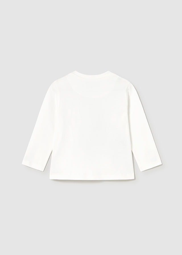 Koszulka długi rękaw motocyklista - Śmietanka