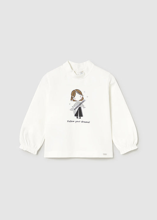 Półgolf z grafiką - Śmietanka