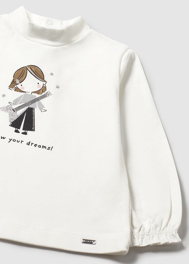 Półgolf z grafiką - Śmietanka