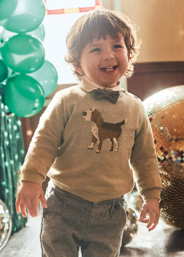 Sweter intarsja - Ecru vig