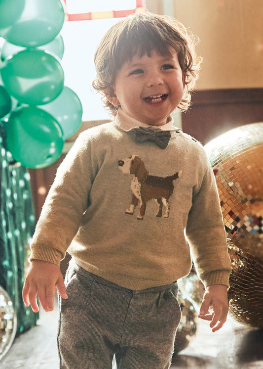 Sweter intarsja - Ecru vig