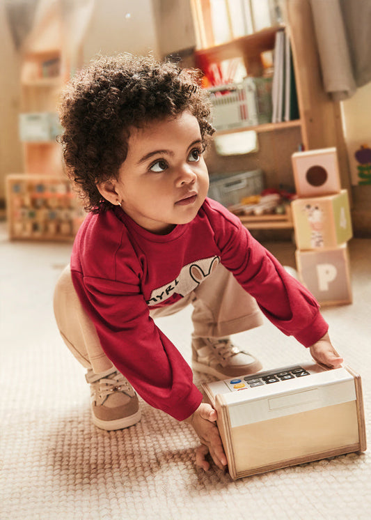 Komplet spodnie długiee - Czerwony