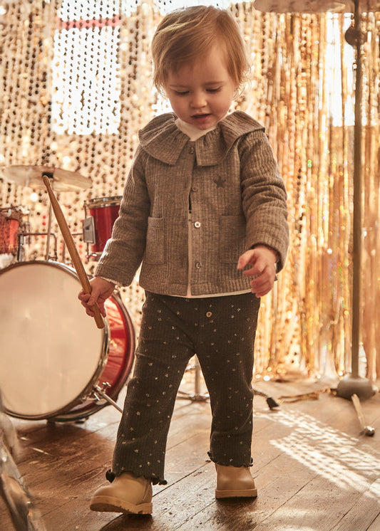 Legginsy flared - Ołowiany