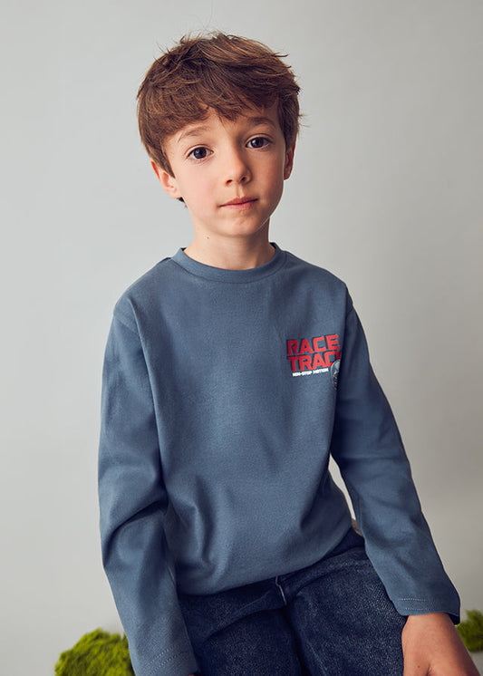 Koszulka długi rękaw "race track" - Steel