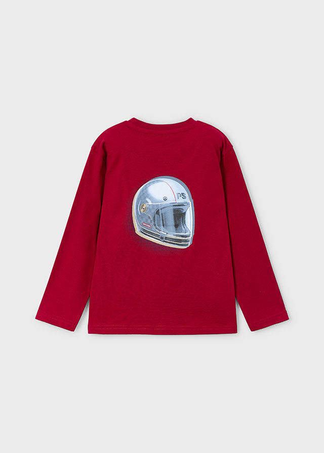 Koszulka długi rękaw "race track" - Czerwony