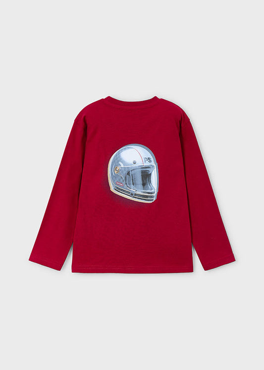 Koszulka długi rękaw "race track" - Czerwony