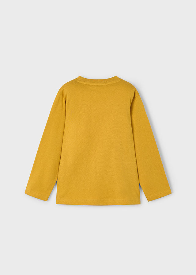 Koszulka długi rękaw "dino" - Musztarda