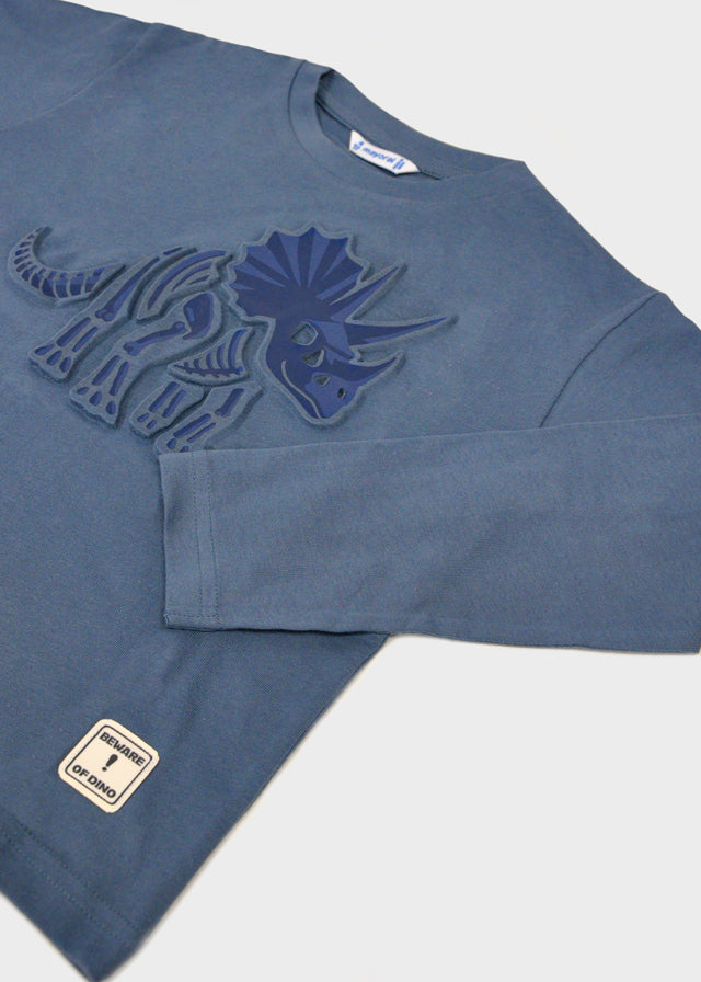 Koszulka długi rękaw embossed - Steel