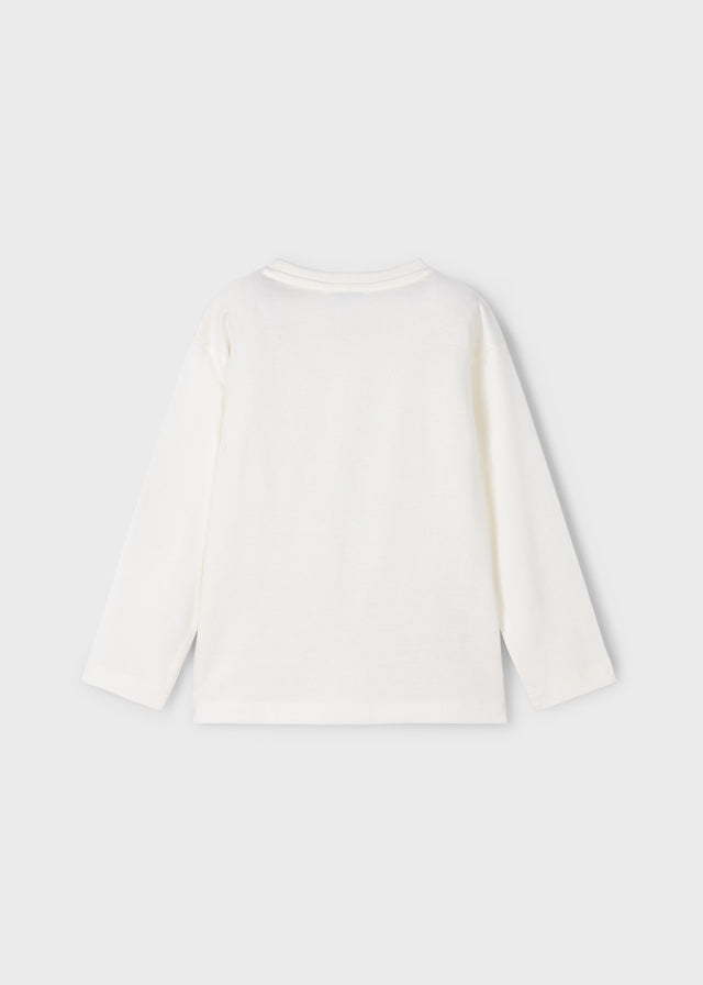 Koszulka długi rękaw "explorer" - Śmietanka