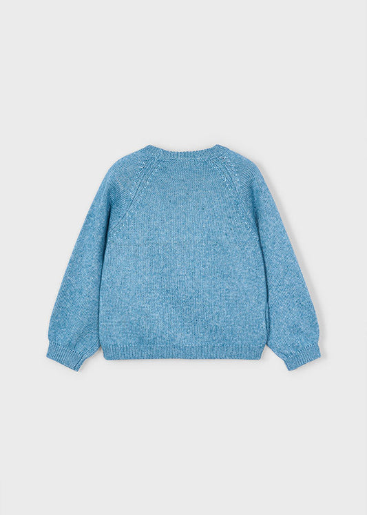 Sweter z kwiatową aplikacją - Ocean mix