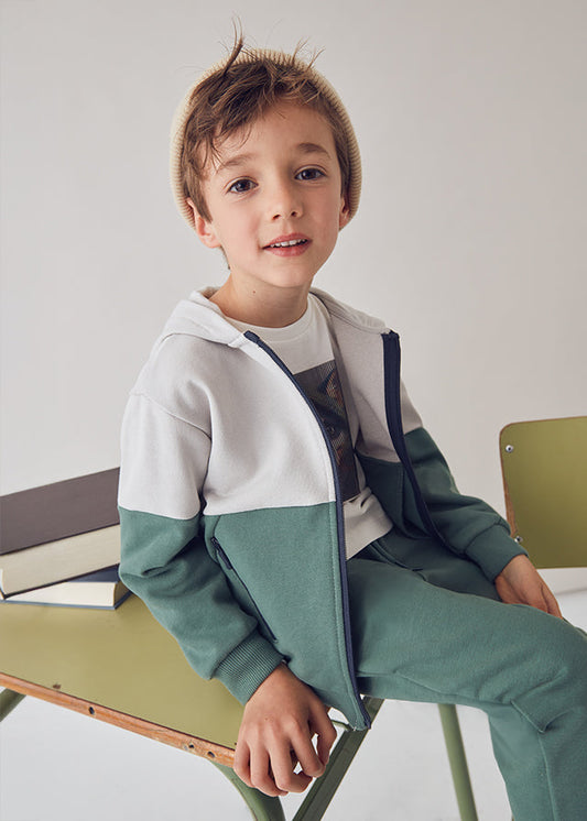 Bluza łączone tkaniny - Spruce