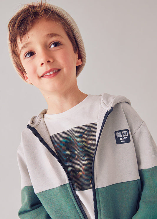 Bluza łączone tkaniny - Spruce