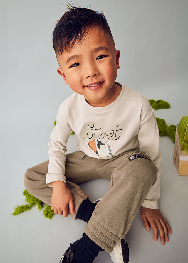 Spodnie dzianinowe active - Tahin