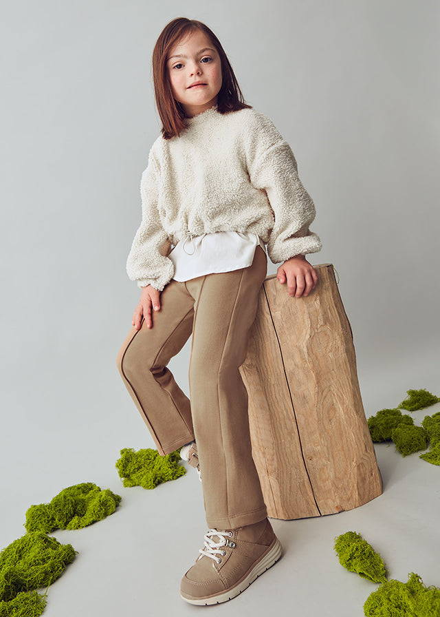 Leginsy dzianina - Camel