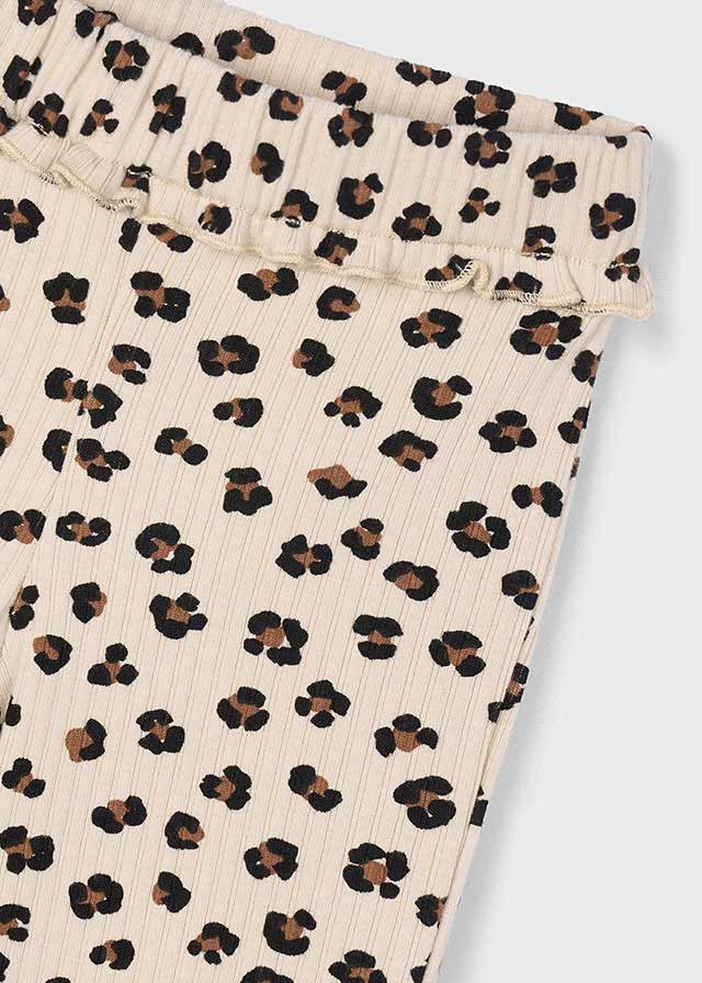 Prążkowane legginsy - Sand