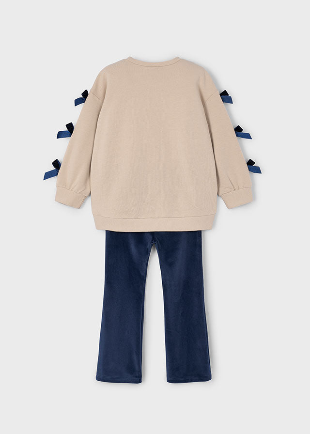 Komplet legginsy z bluzą - Granatowy