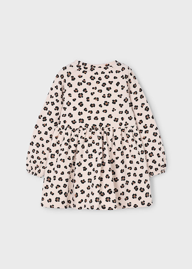 Dresowa sukienka z torebką - Sand