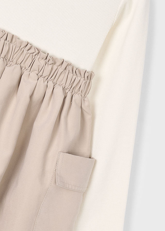 Sukienka cargo łączona - Sand