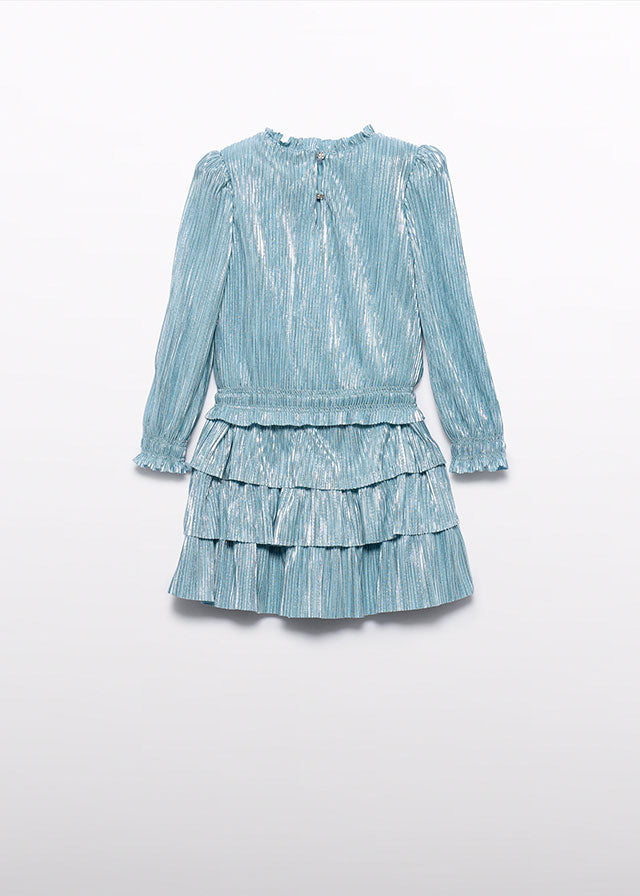 Komplet ze spódnicą plisy - Aqua