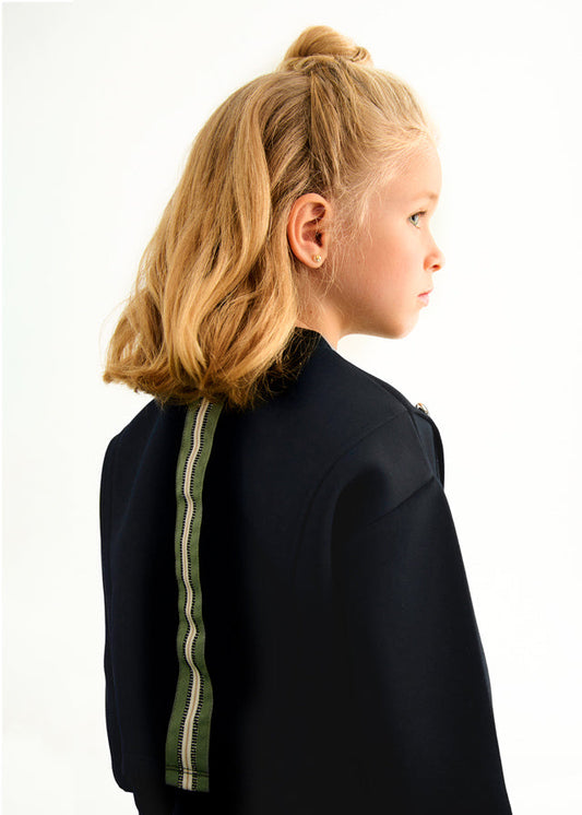 Komplet dzianinowy kontrast - Black