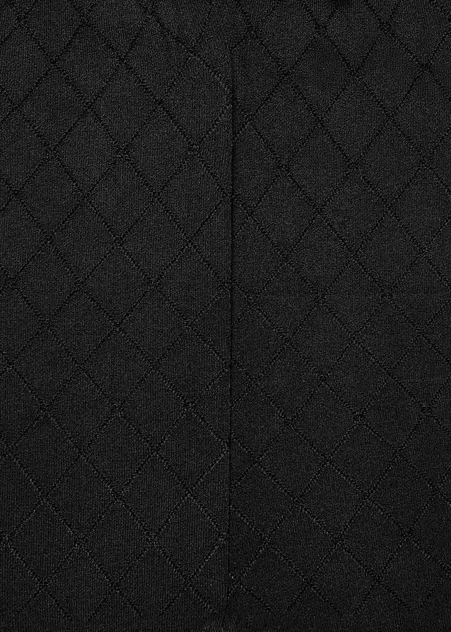 Rajstopy żakardowe w romby - Black