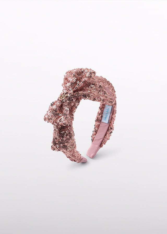 Opaska z cekinami - Różowy