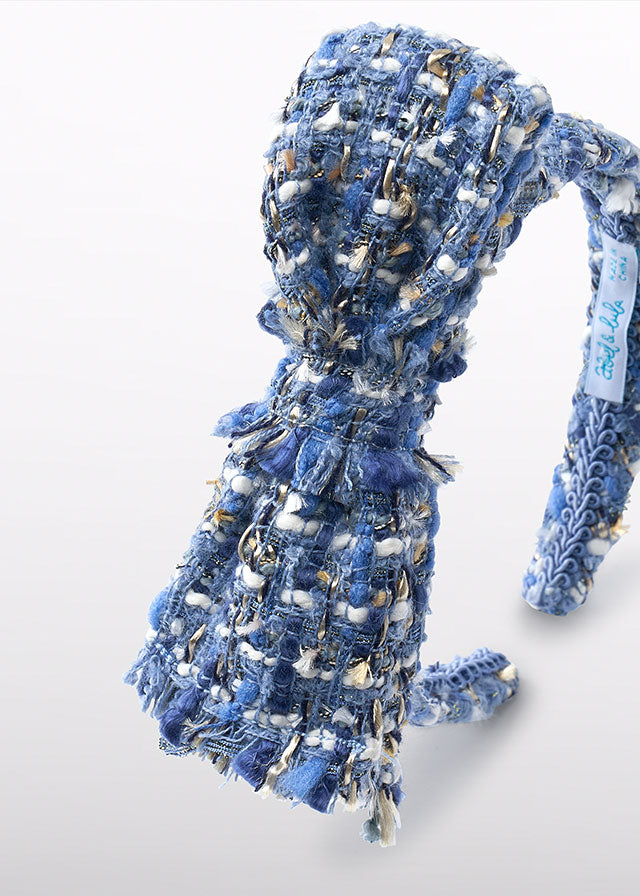 Opaska tweed - Błękitny