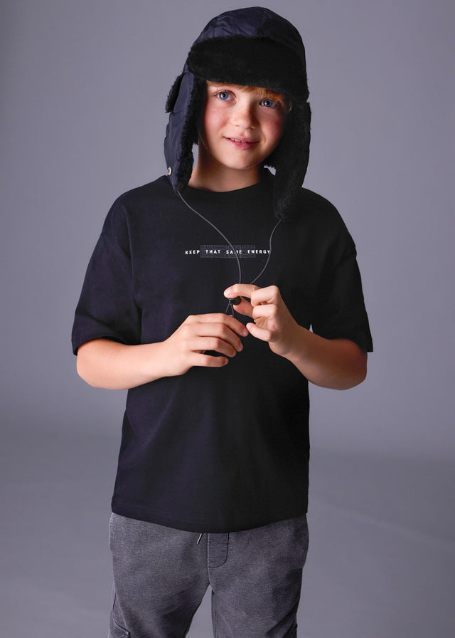 Koszulka krótki rękaw print - Black