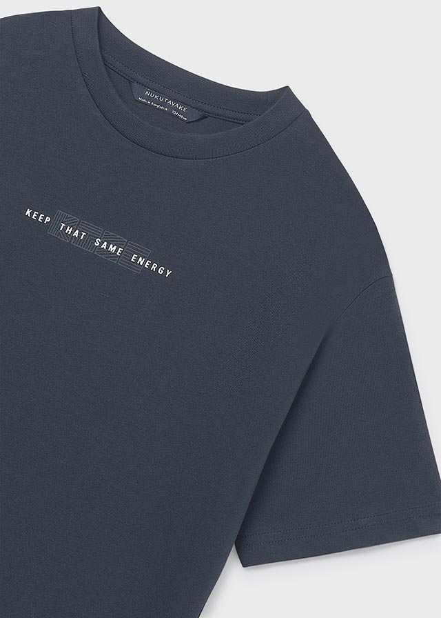 Koszulka krótki rękaw print - Granatowy