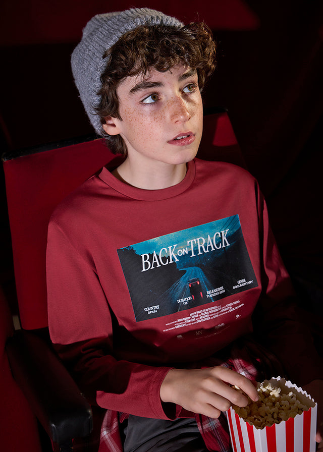 Koszulka długi rękaw photoprint - Berry