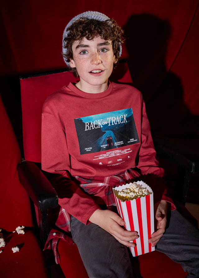 Koszulka długi rękaw photoprint - Berry