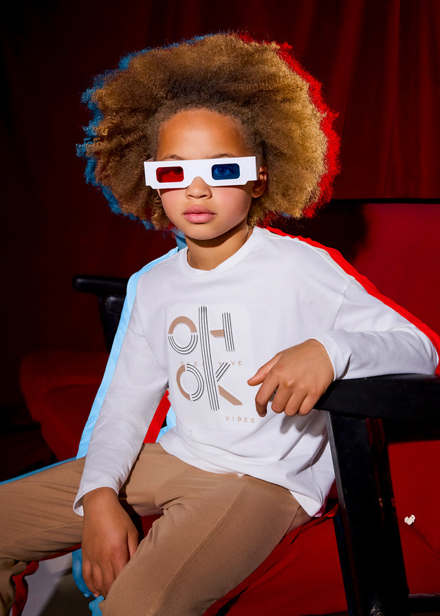 Koszulka długi rękaw ok - Śmietanka